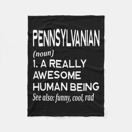 Pennsylvanian Pennsylvania Pa Philly Philadelphia  Fleece Deken (Voorkant)