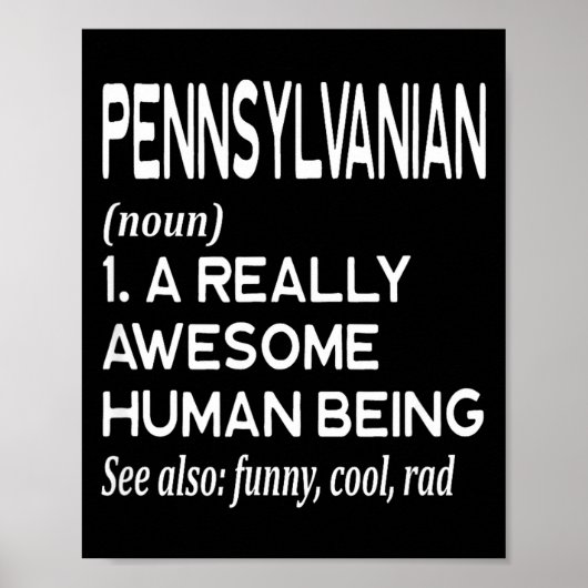 Pennsylvanian Pennsylvania Pa Philly Philadelphia  Poster (Voorkant)