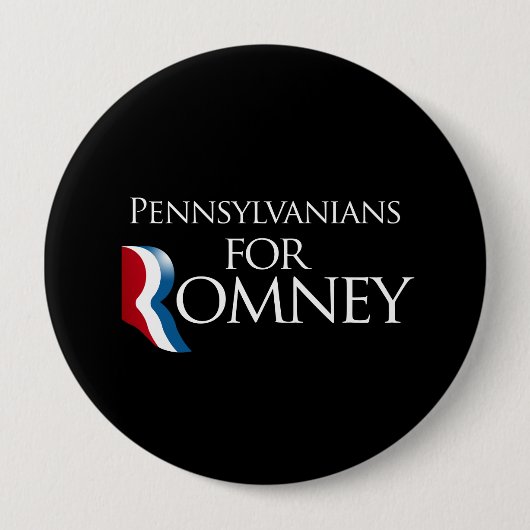 Pennsylvanians voor Romney -.png Ronde Button 4,0 Cm (Voorkant)