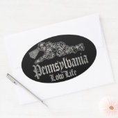 PENNSYLVANIE LAAG LEVEN OVALE STICKER (Envelop)