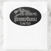 PENNSYLVANIE LAAG LEVEN OVALE STICKER (Tas)