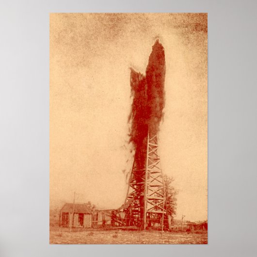 Pennville, Indiana Oilfield Well Gusher Poster (Voorkant)