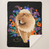 PENNY 4 UR THOUGHTHTS Chow Sherpa Blanket Sherpa Deken (Voorkant)