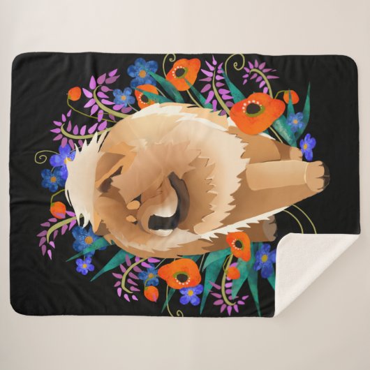 PENNY 4 UR THOUGHTHTS Chow Sherpa Blanket Sherpa Deken (Voorkant (horizontaal))