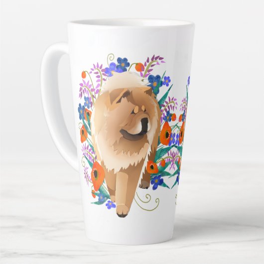 PENNY 4 UR THOUGHTS chow 2 zijwit - latte Mok (Linkerhoek)