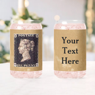 Penny Black Postage Stamp Blikvorm Glas