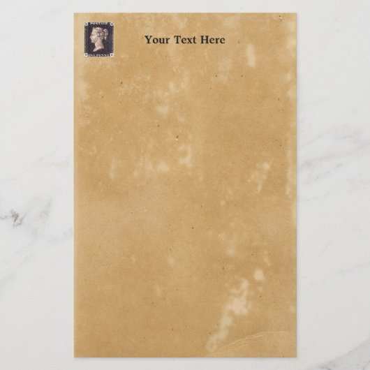 Penny Black Postage Stamp Briefpapier (Voorkant)