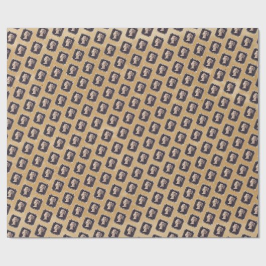 Penny Black Postage Stamp Cadeaupapier (Vlak)