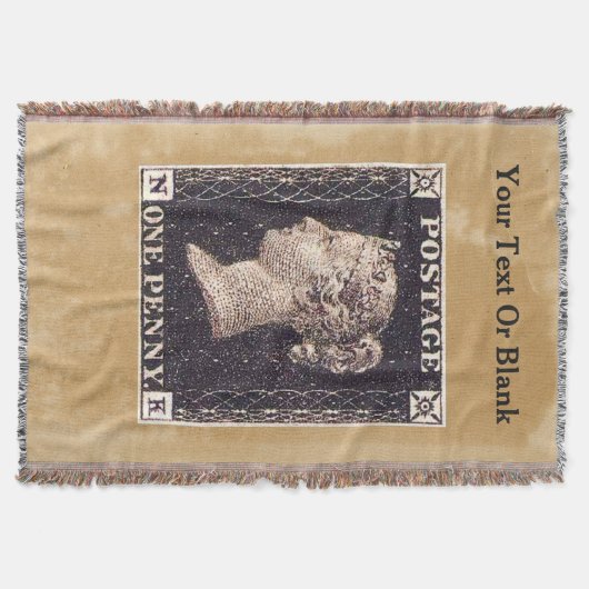 Penny Black Postage Stamp Deken (Voorkant)