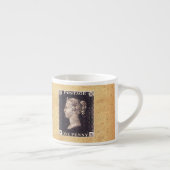 Penny Black Postage Stamp Espresso Kop (Rechts)