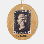 Penny Black Postage Stamp Keramisch Ornament (Links)