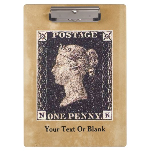 Penny Black Postage Stamp Klembord (Voorkant)
