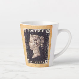 Penny Black Postage Stamp Latte Mok