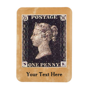 Penny Black Postage Stamp Magneet