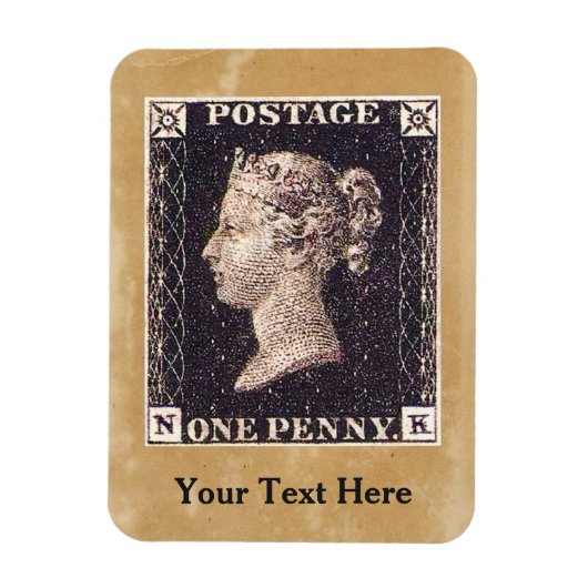 Penny Black Postage Stamp Magneet (Verticaal)