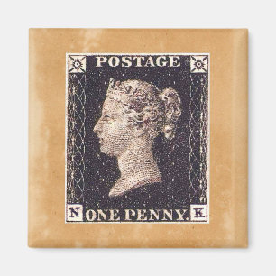 Penny Black Postage Stamp Magneet