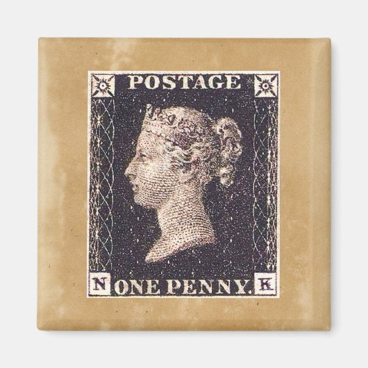 Penny Black Postage Stamp Magneet (Voorkant)