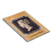 Penny Black Postage Stamp Notitieboek (Rechterzijde)
