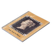 Penny Black Postage Stamp Notitieboek (Linkerzijde)