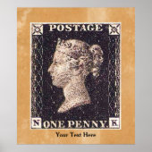 Penny Black Postage Stamp Poster (Voorkant)