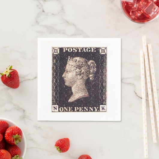 Penny Black Postage Stamp Servet (Insitu)