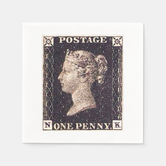 Penny Black Postage Stamp Servet (Voorkant)