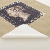 Penny Black Postage Stamp Sherpa Deken (3/4)