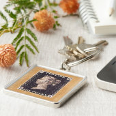 Penny Black Postage Stamp Sleutelhanger (Zijkant)
