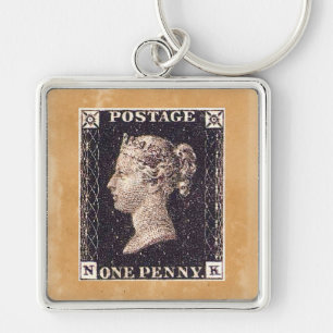 Penny Black Postage Stamp Sleutelhanger