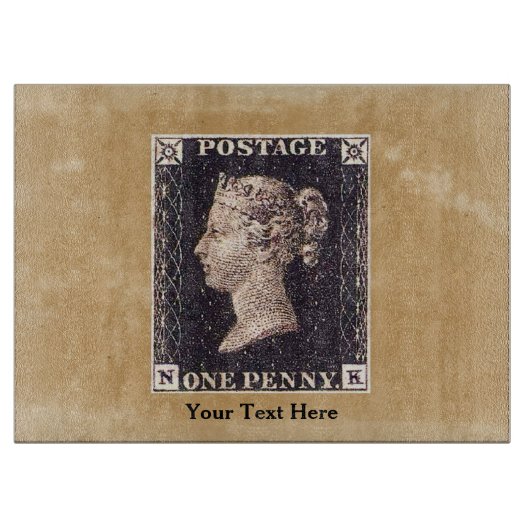 Penny Black Postage Stamp Snijplank (Voorkant)