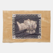 Penny Black Postage Stamp Theedoek (Horizontaal)