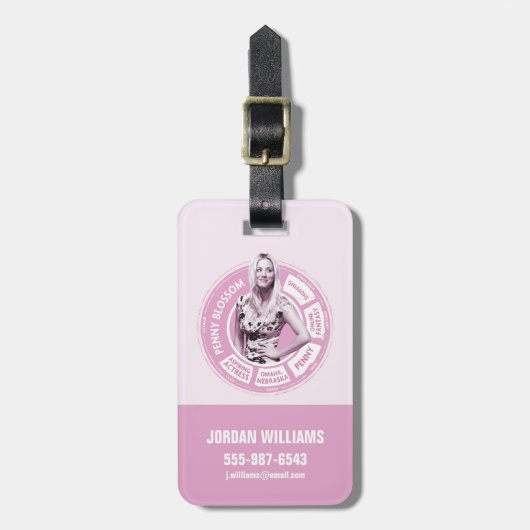 Penny Blossom Info Graphic Bagagelabel (Voorkant verticaal)