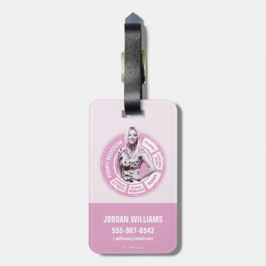 Penny Blossom Info Graphic Bagagelabel (Achterkant verticaal)