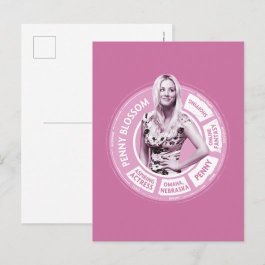 Penny Blossom Info Graphic Briefkaart (Voorkant / Achterkant)