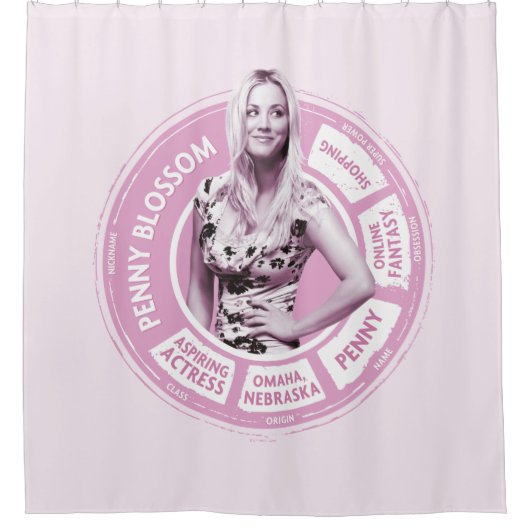 Penny Blossom Info Graphic Douchegordijn (Voorkant)