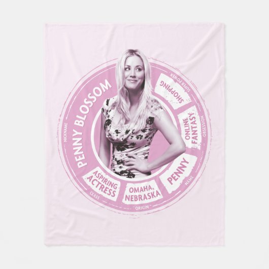 Penny Blossom Info Graphic Fleece Deken (Voorkant)