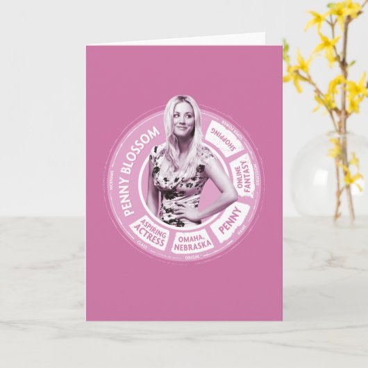 Penny Blossom Info Graphic Kaart (Gele Bloem)