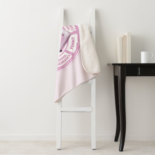 Penny Blossom Info Graphic Sherpa Deken (In situ)