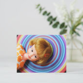 Penny Brite met cirkels Briefkaart (Staand voorkant)