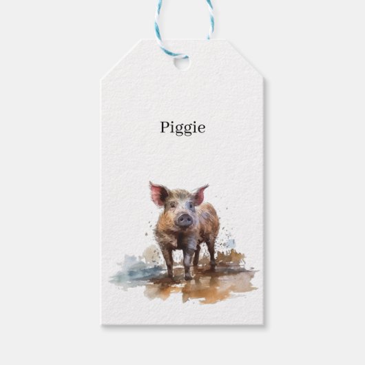 Penny de speelse biggetje, op maat cadeaulabel (Voorkant)
