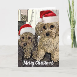 Penny en Copper Christmas Kaart