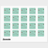 Penny en Nickle voor je Gedachten Vierkante Sticker (Vel)