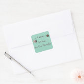 Penny en Nickle voor je Gedachten Vierkante Sticker (Envelop)