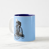 Penny Farthing  Bicycle Art Tweekleurige Koffiemok (Voorkant links)