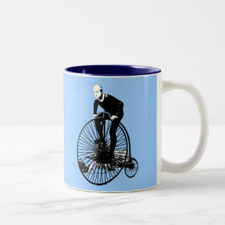 Penny Farthing  Bicycle Art Tweekleurige Koffiemok