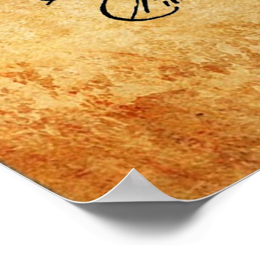 Penny Farthing Bicycle Blueprint Poster (Hoek)