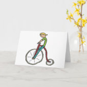 Penny-farthing Bicycle Kaart (Gele Bloem)