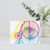 Penny Farthing CMYK Briefkaart (Staand voorkant)