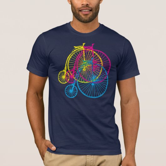 Penny Farthing CMYK T-shirt (Voorkant)