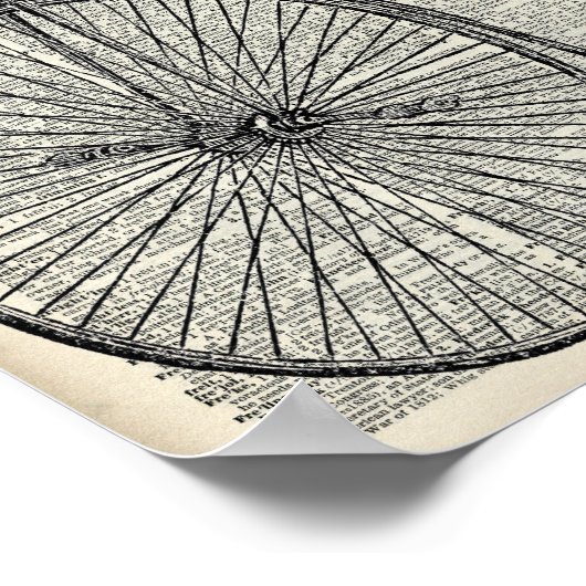 Penny Farthing fiets Poster (Hoek)